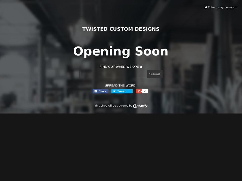 twistedcustomdesigns.com shopify website screenshot