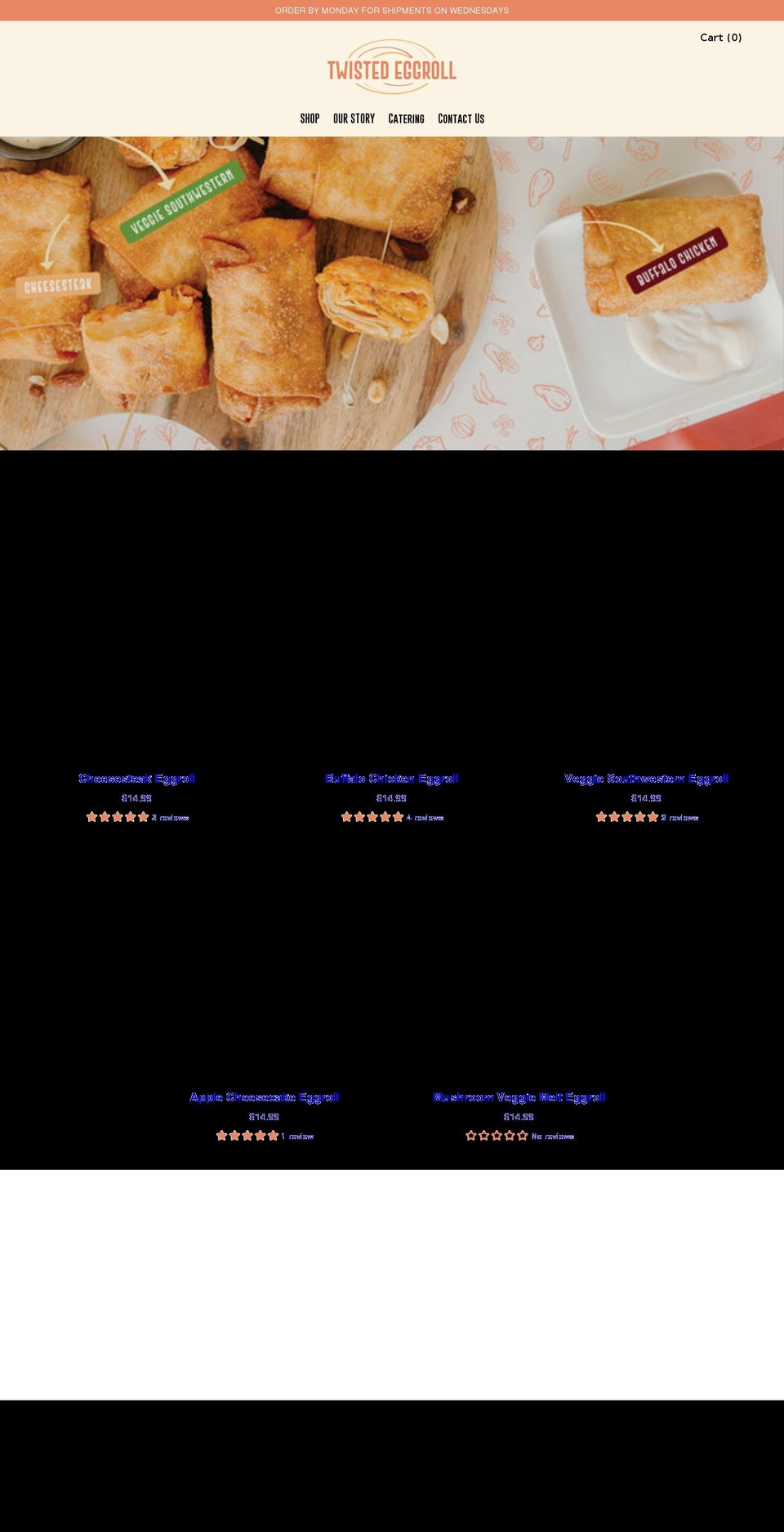 twistedeggroll.com shopify website screenshot