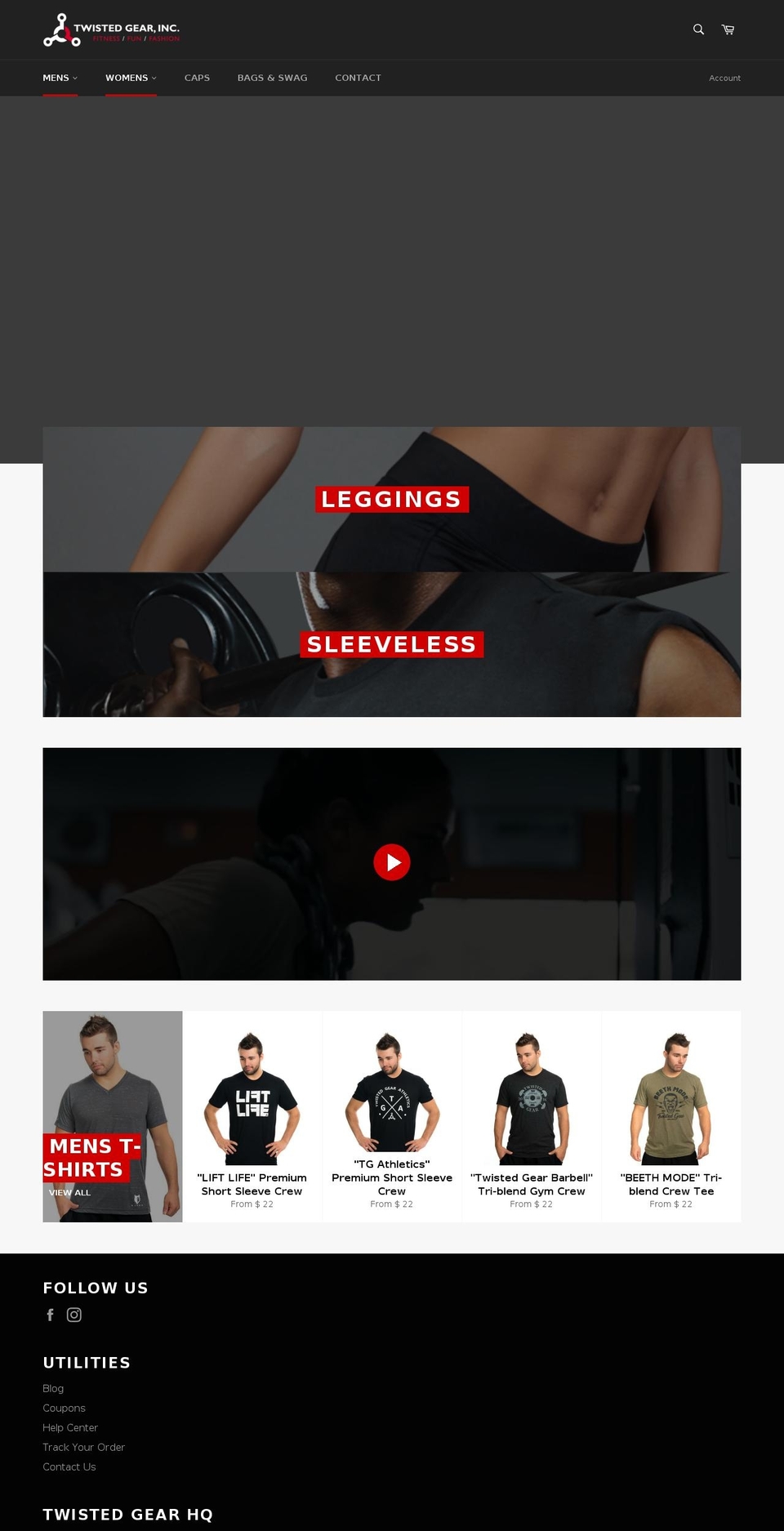 twistedgearinc.com shopify website screenshot