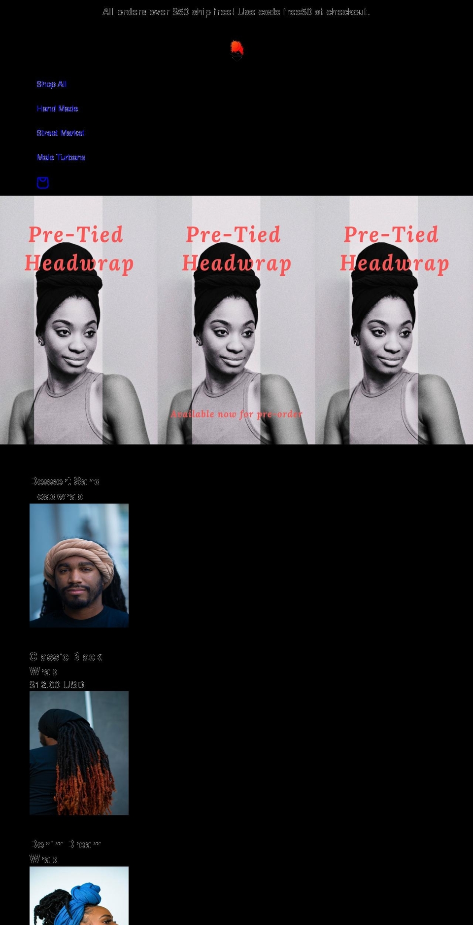 twistedheadwraps.com shopify website screenshot