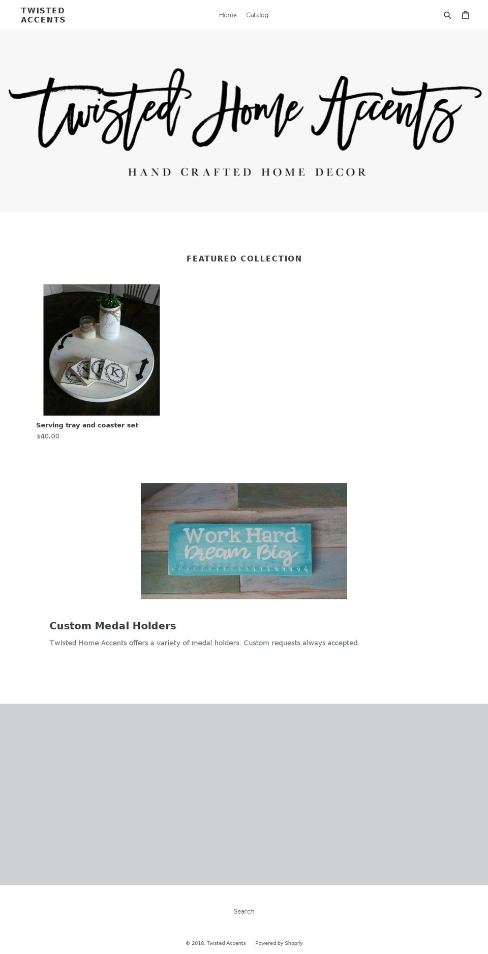 twistedhomeaccents.com — Shopify storefront screenshot