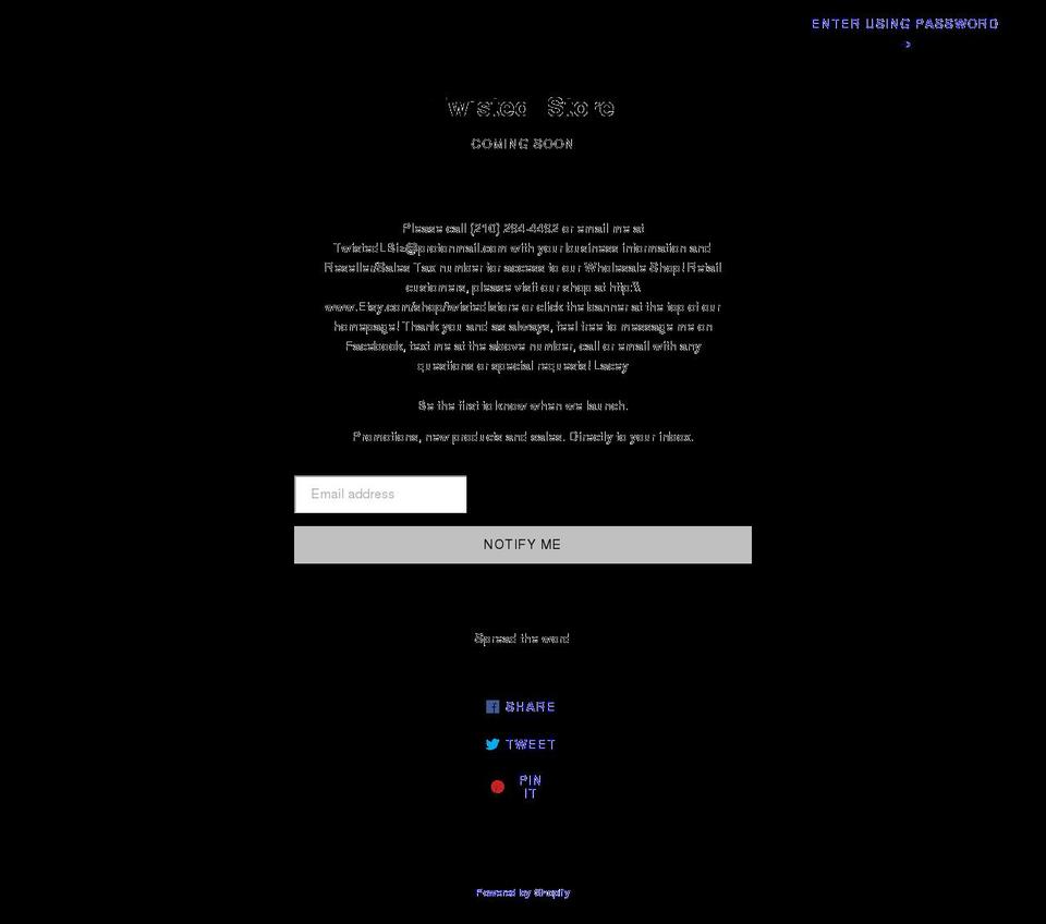 twistedl.com shopify website screenshot