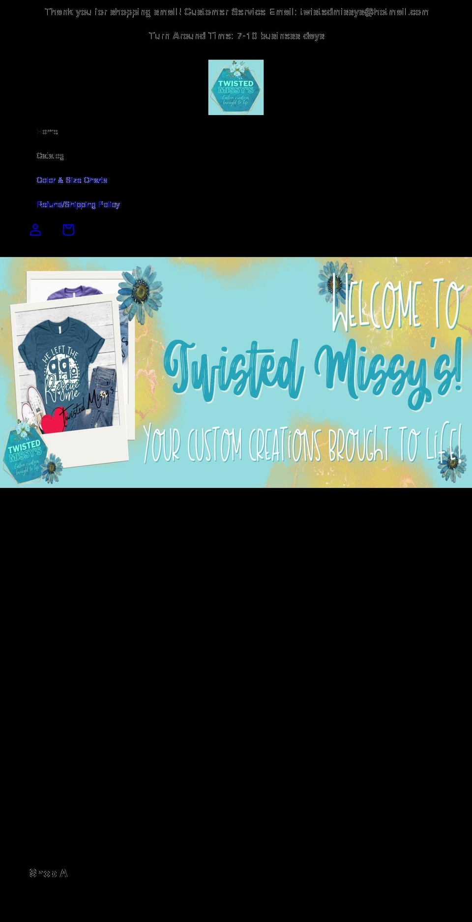 twistedmissys.com shopify website screenshot