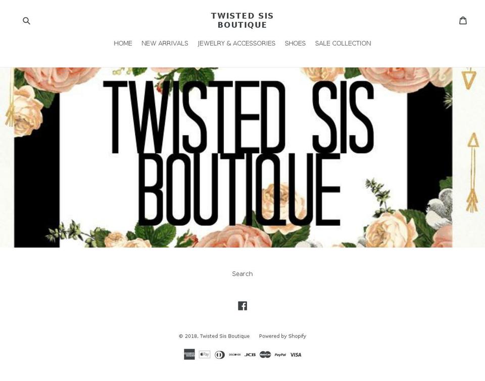 twistedsisboutique.com — Shopify storefront screenshot