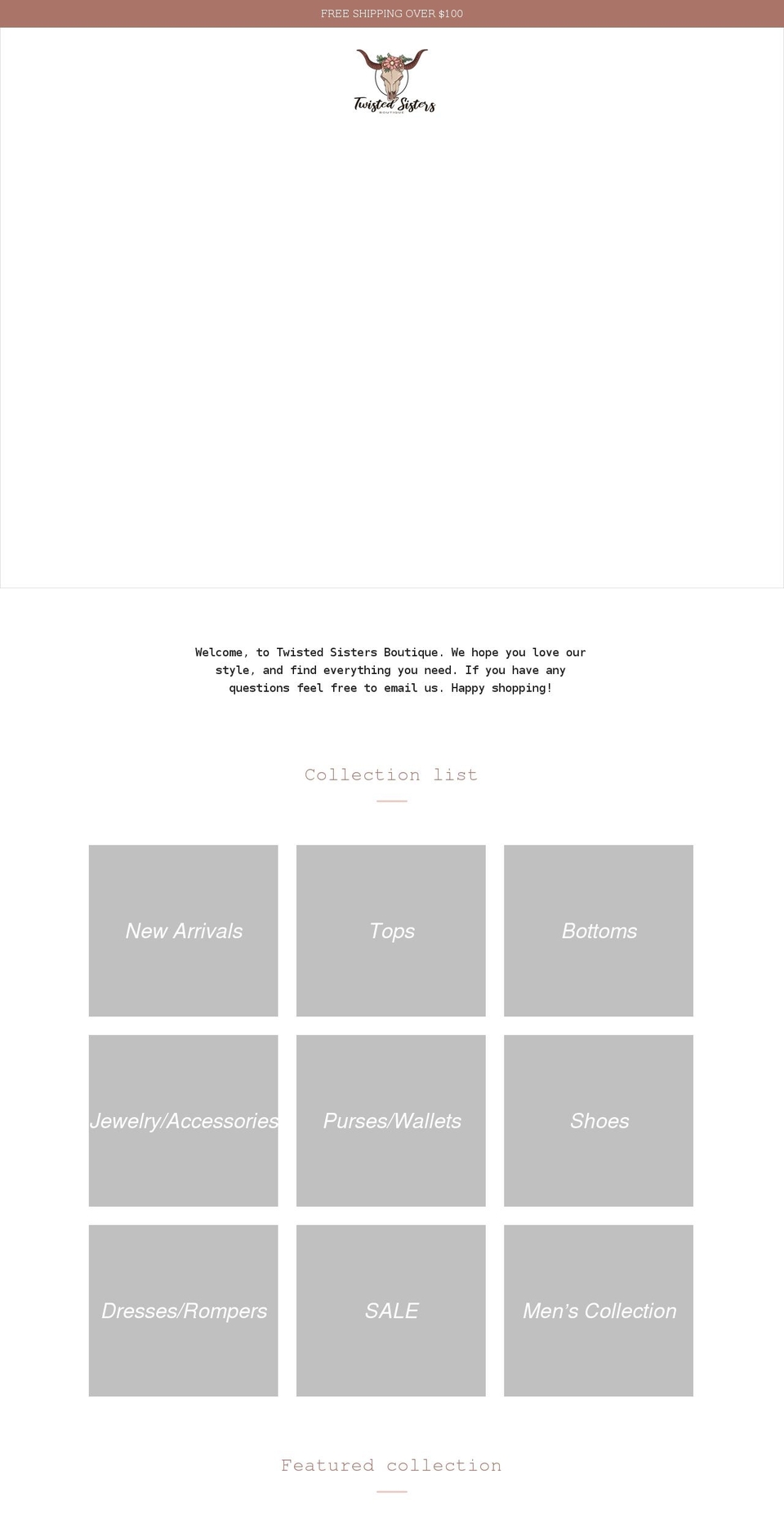 twistedsisters-boutique.com shopify website screenshot