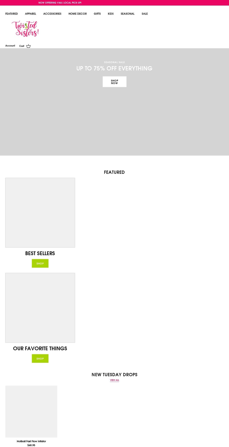 twistedsistersamelia.com shopify website screenshot