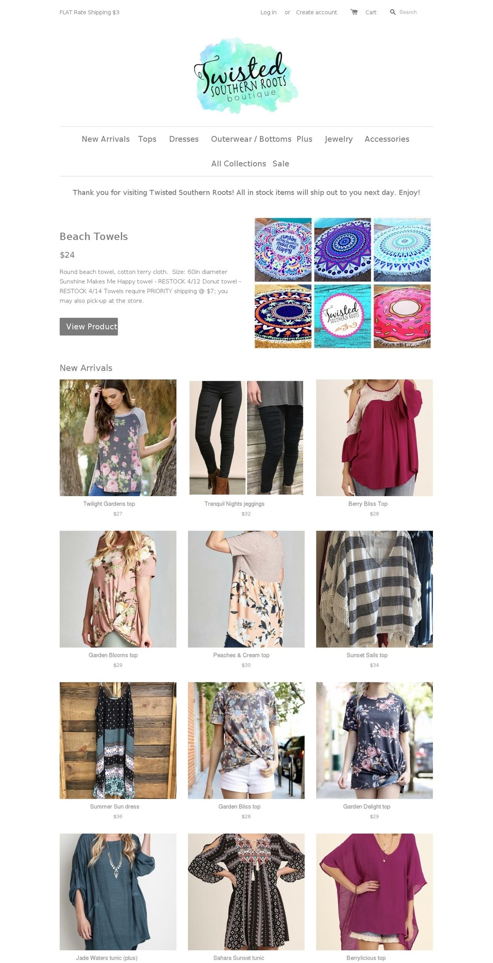 twistedsouthernroots.com shopify website screenshot