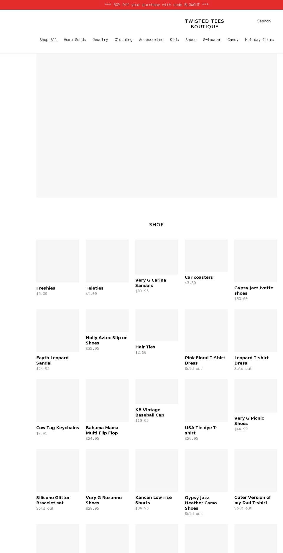 twistedteesboutique.com shopify website screenshot