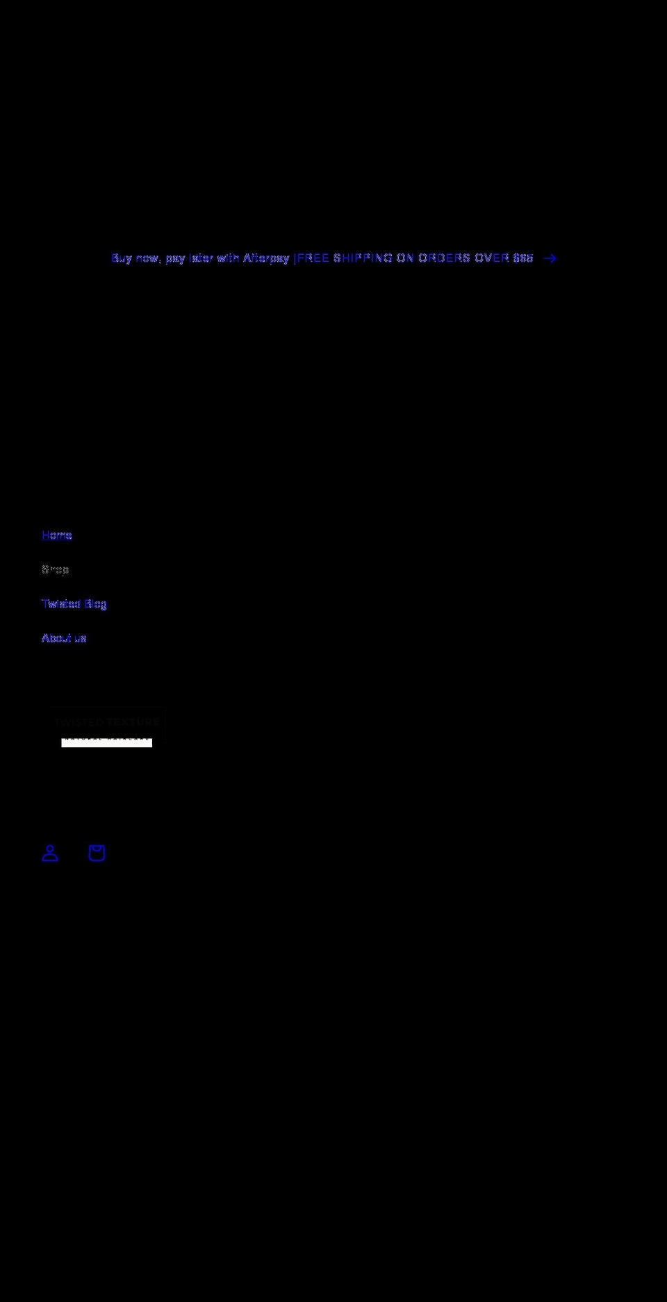 twistedtexture.com shopify website screenshot