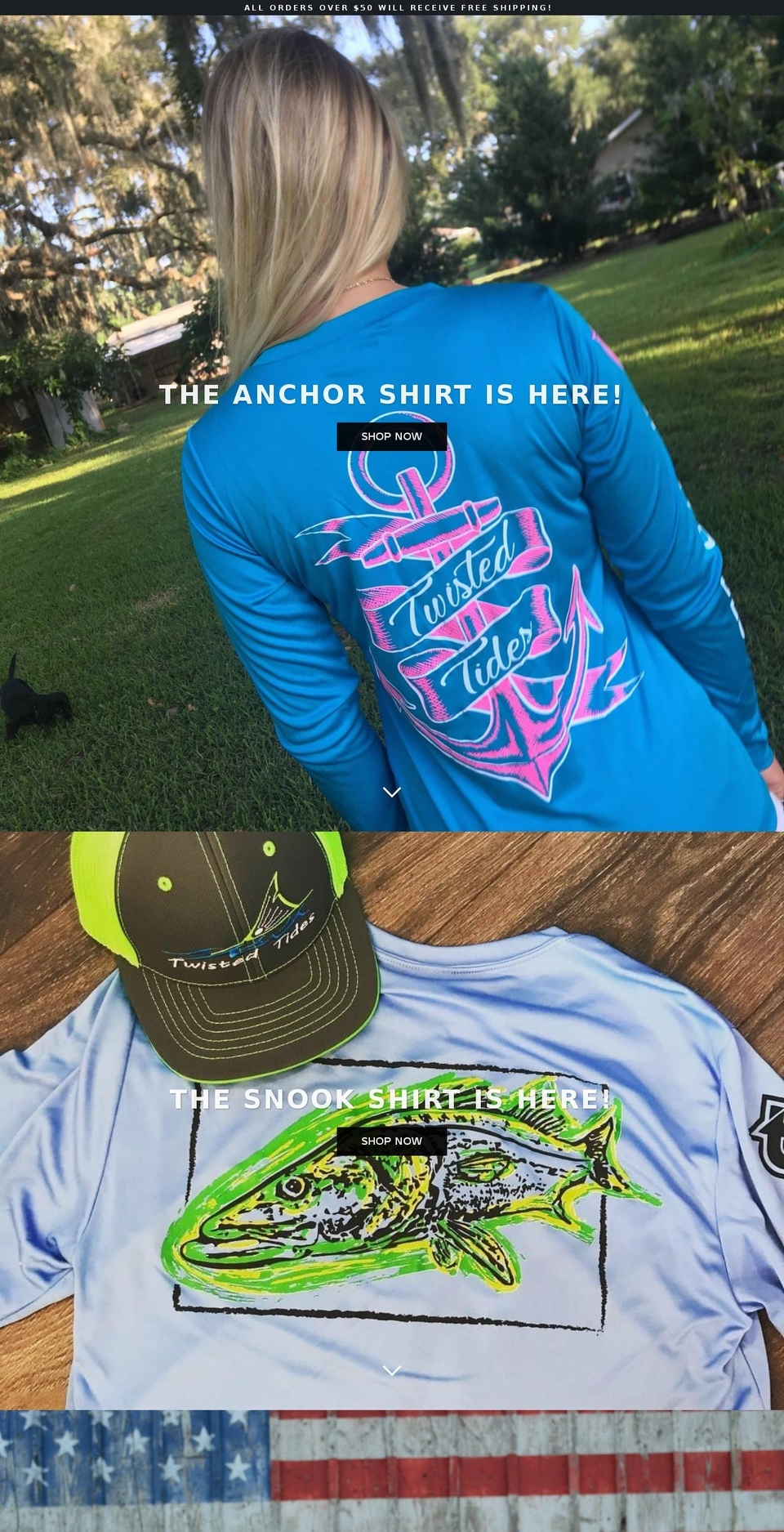 twistedtides.com shopify website screenshot