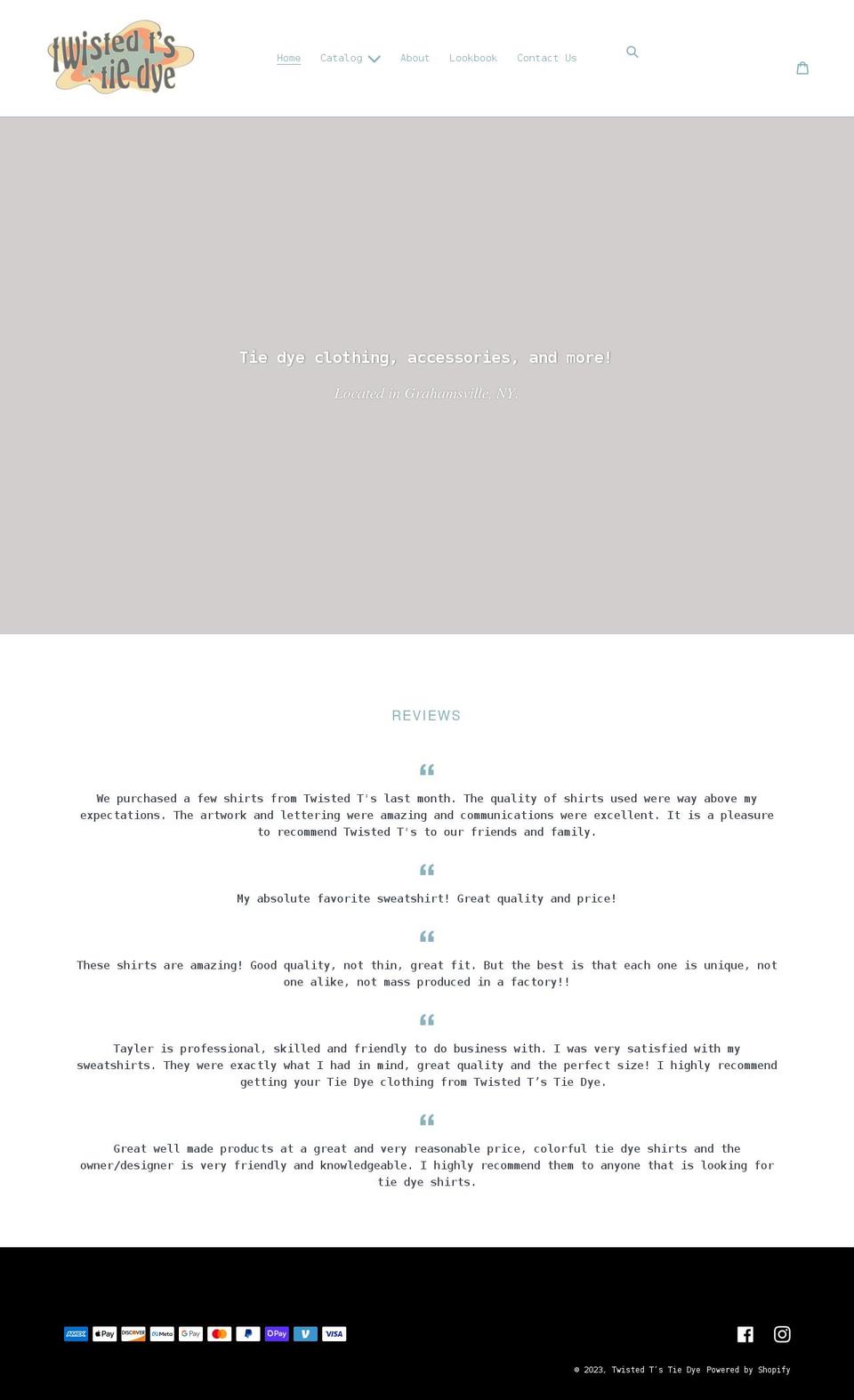 twistedtstiedye.com shopify website screenshot