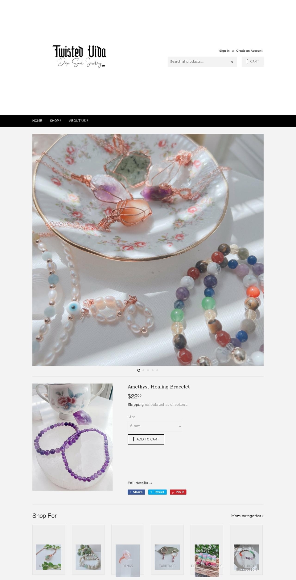 twistedvida.com shopify website screenshot