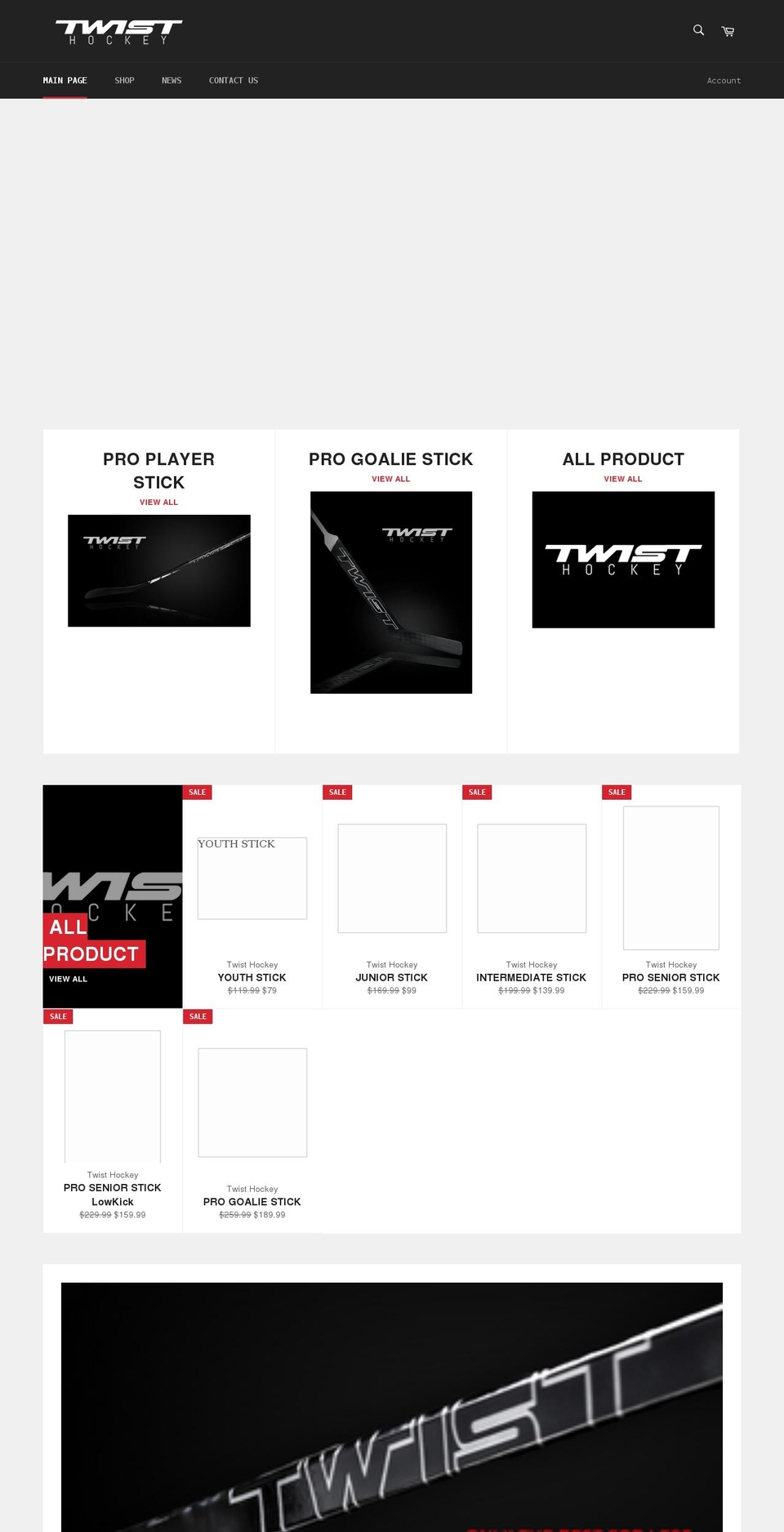twisthockey.com shopify website screenshot