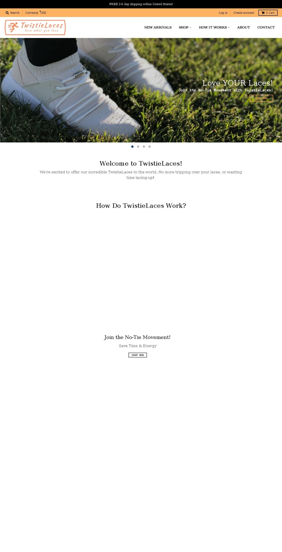 twistielaces.com shopify website screenshot
