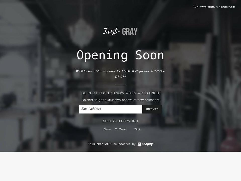 twistofgray.com shopify website screenshot
