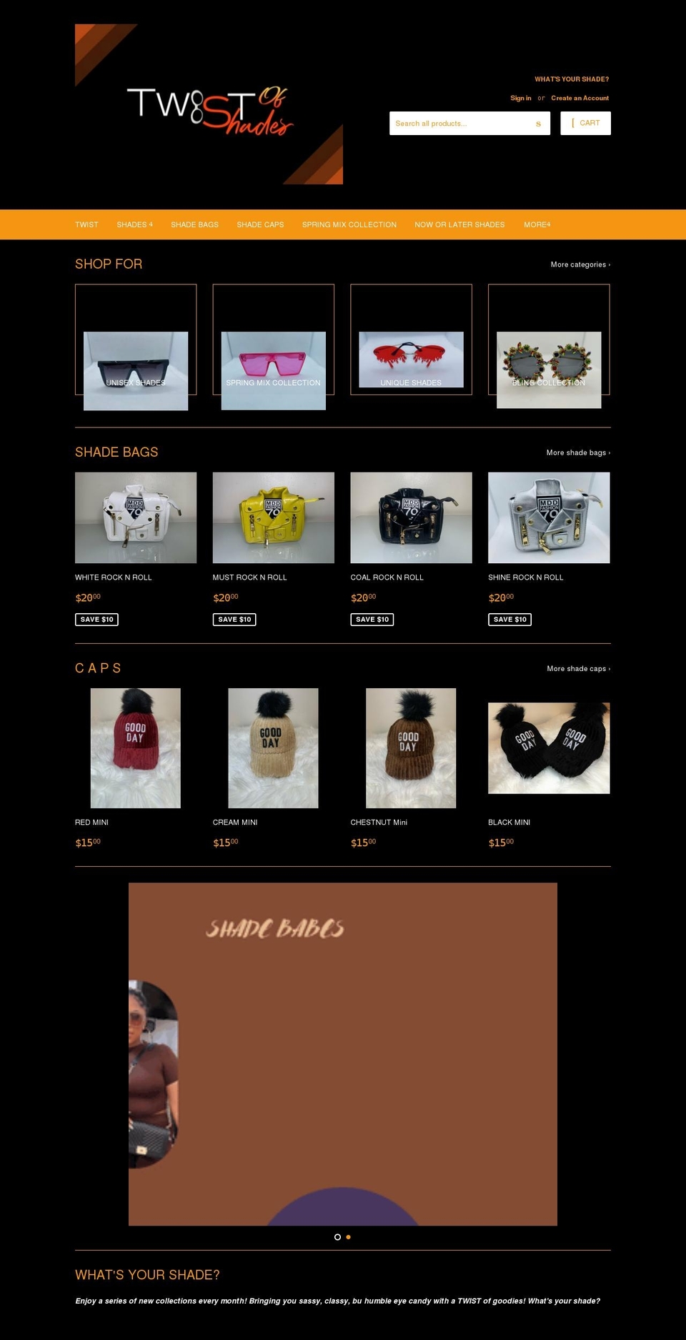 twistofshade.com shopify website screenshot
