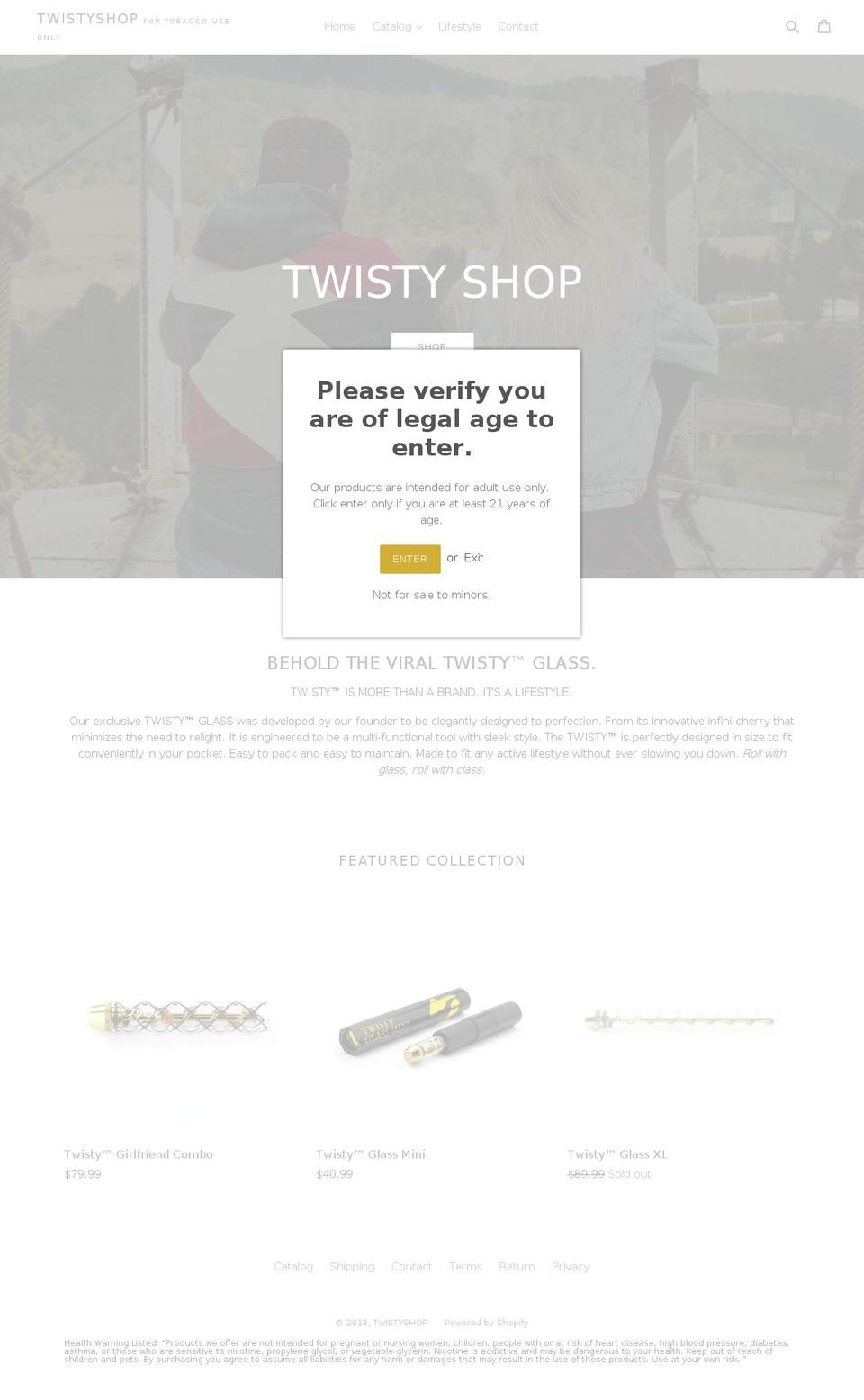 twisty.shop shopify website screenshot