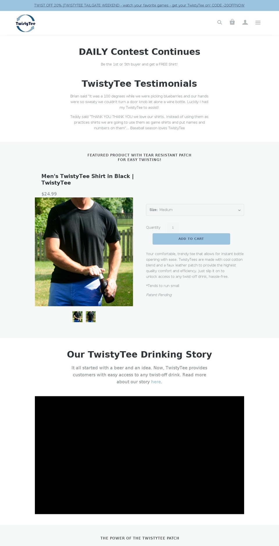 twistytees.com — Shopify storefront screenshot
