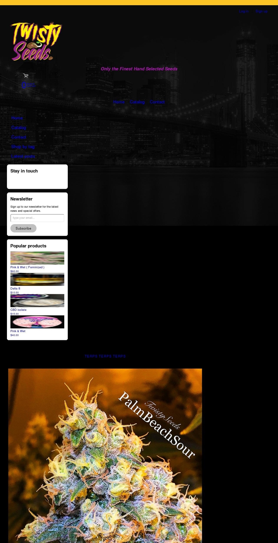 twistyterps.com shopify website screenshot