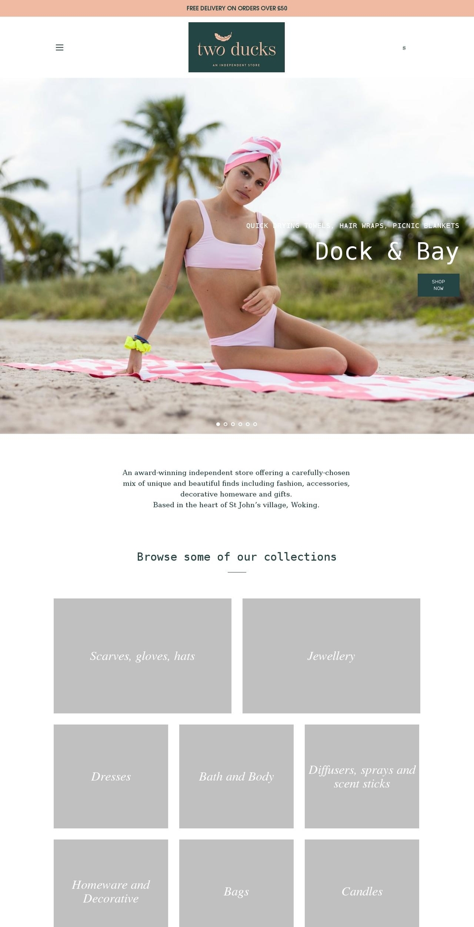 two-ducks.co.uk shopify website screenshot