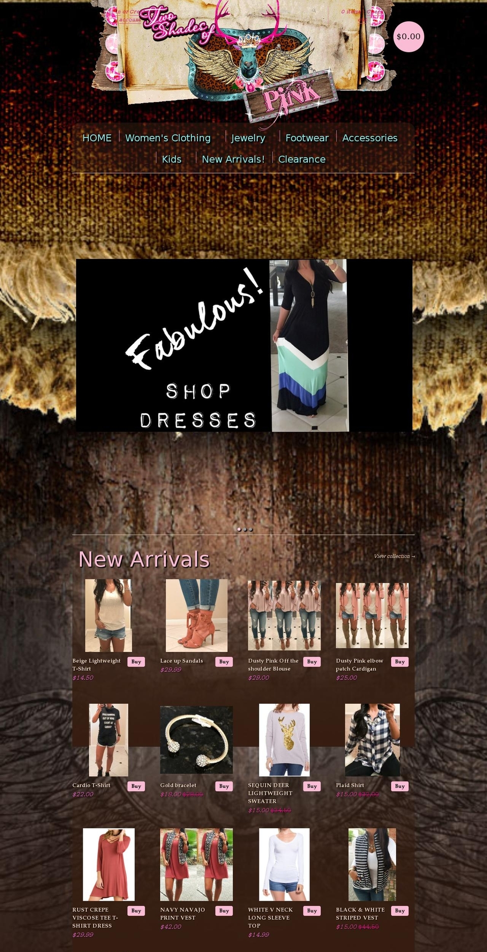 two-shadesofpink.com shopify website screenshot