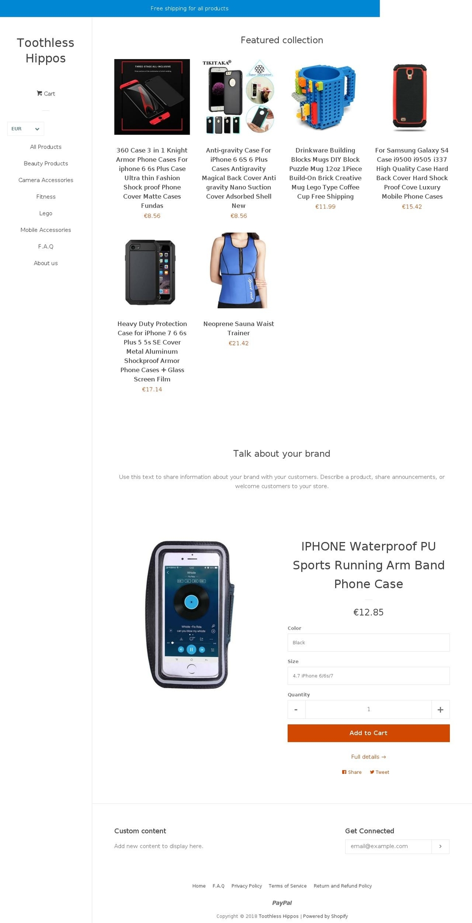 two-toothless-hippos.com — Shopify storefront screenshot