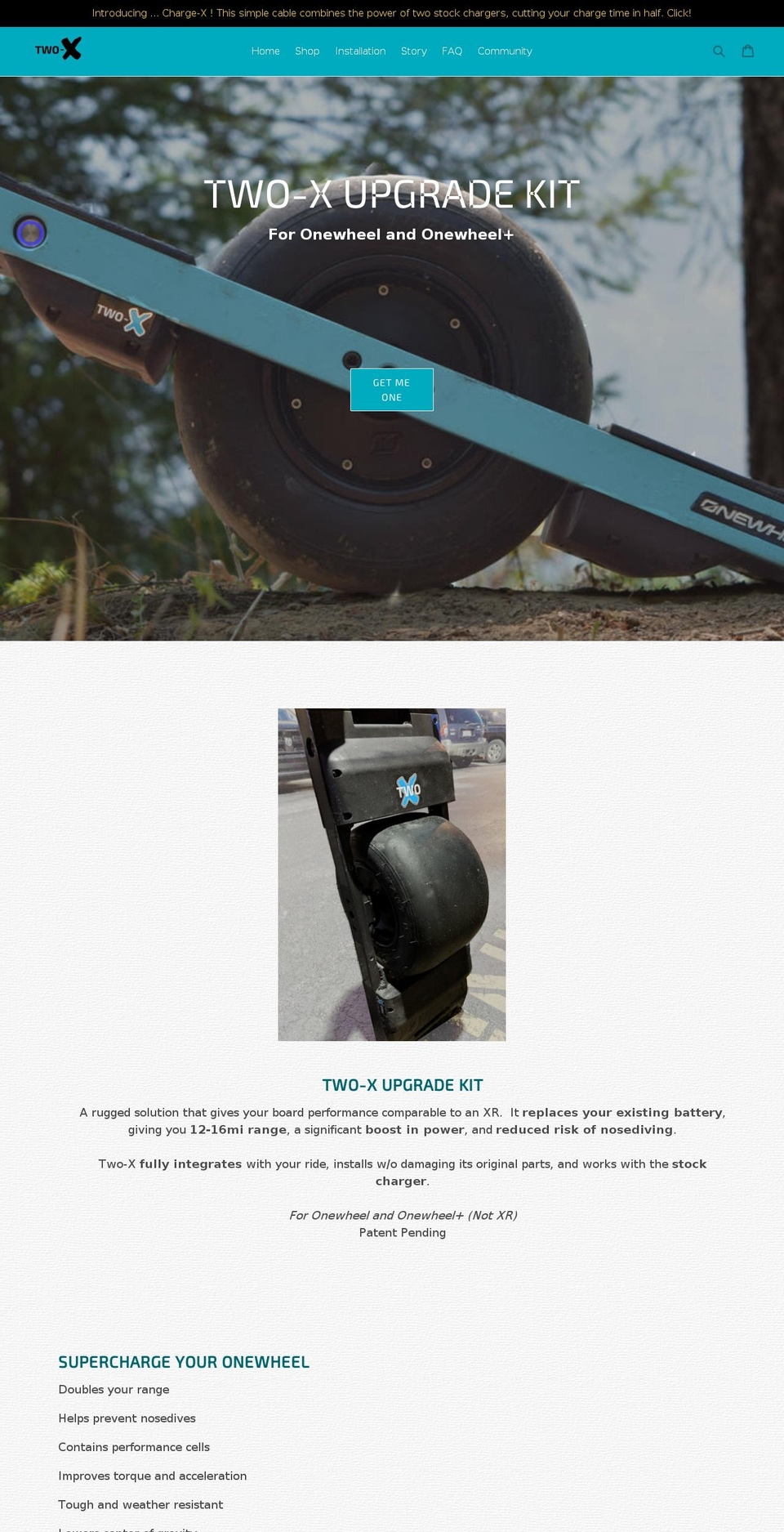 two-x.com shopify website screenshot