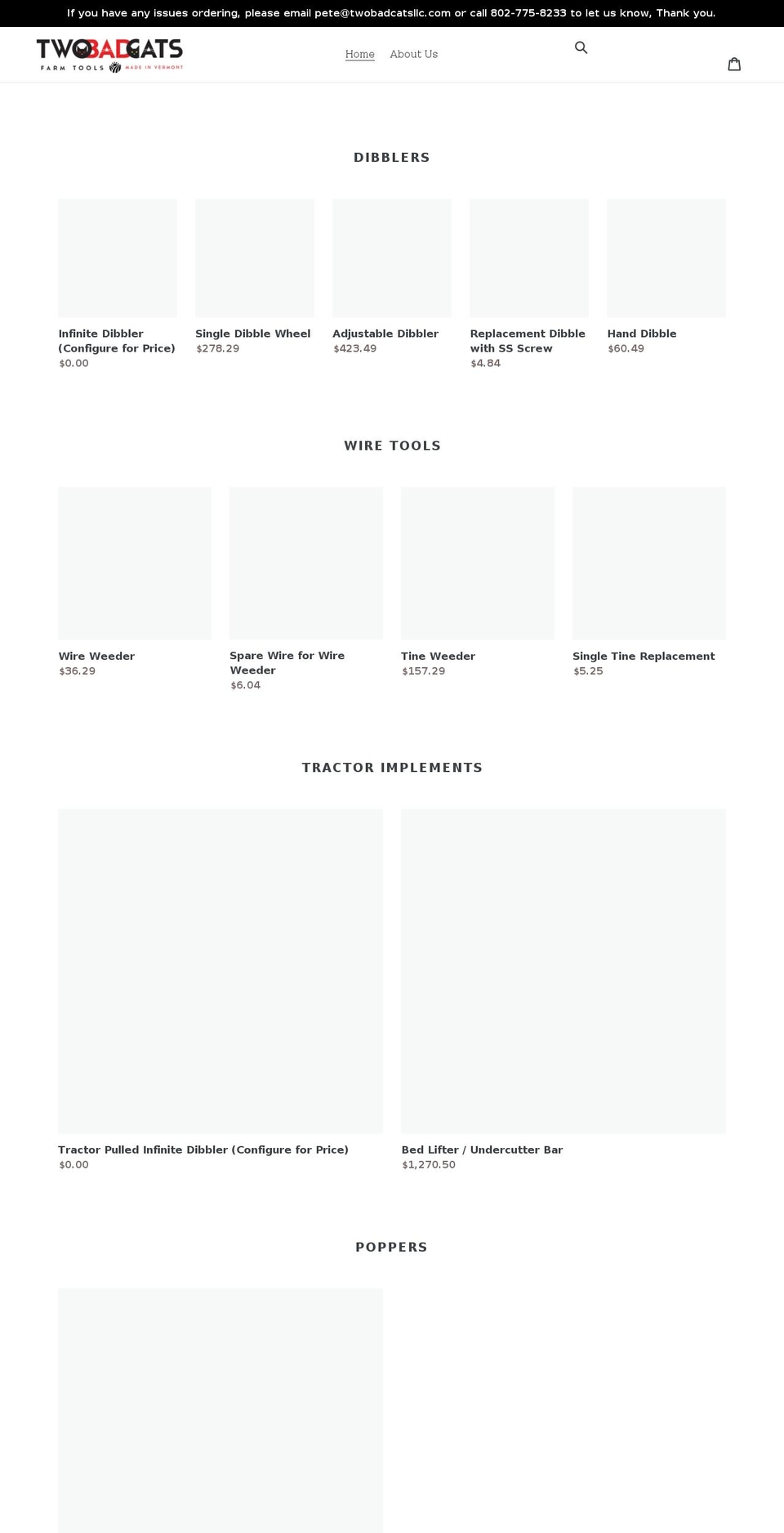 twobadcatsllc.com shopify website screenshot
