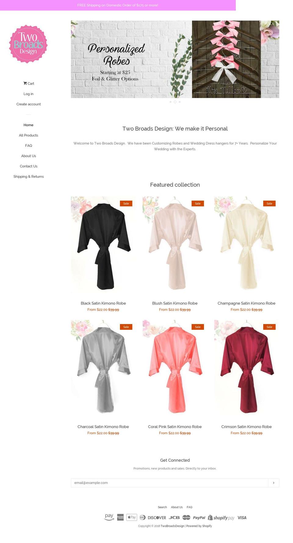 twobroadsdesign.com — Shopify storefront screenshot