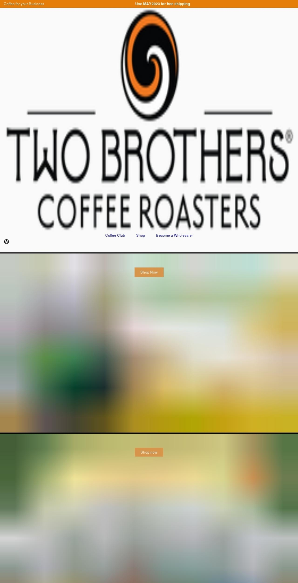 twobrotherscoffeeroasters.com shopify website screenshot