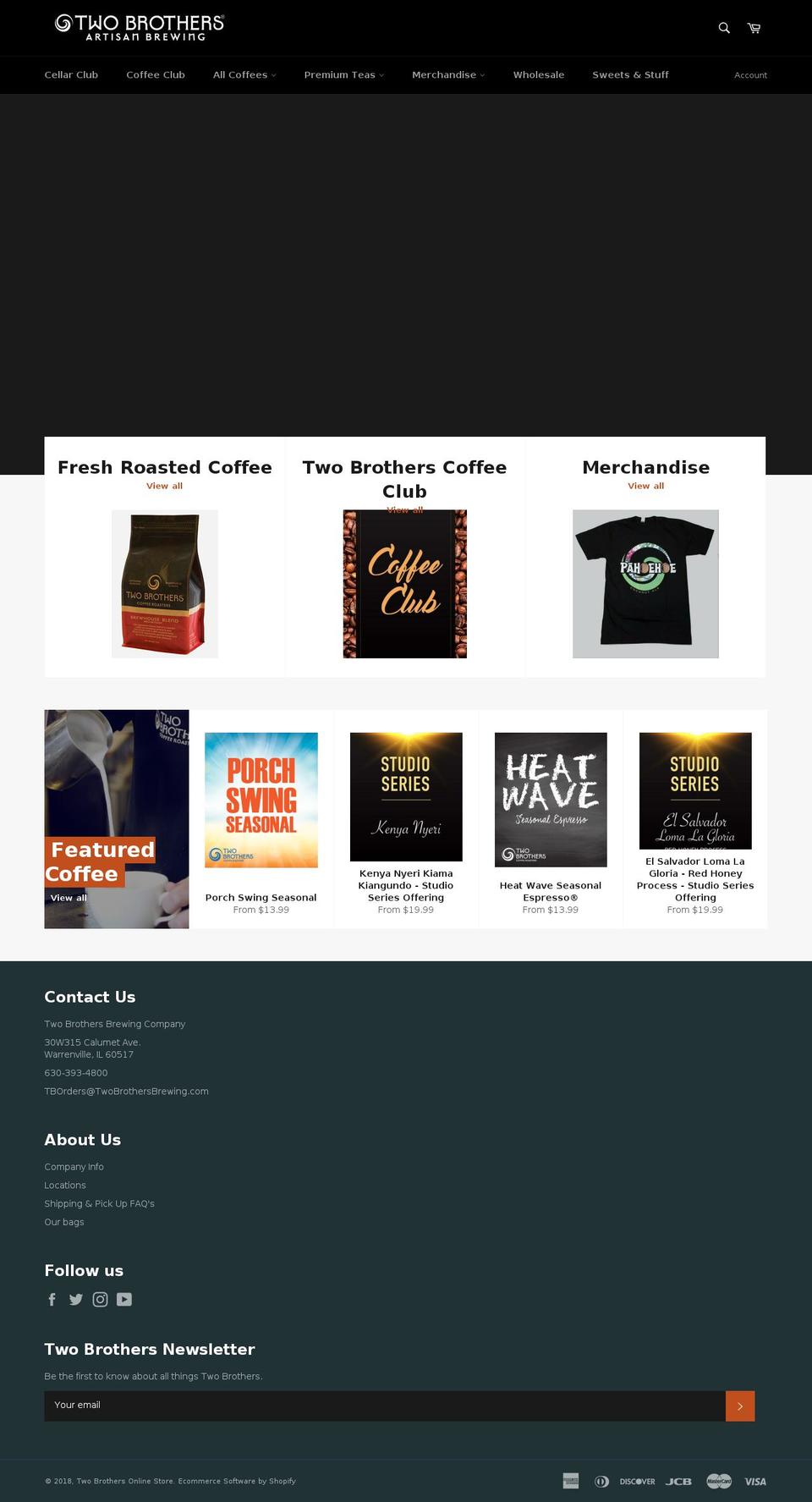 twobrothersonlinestore.com shopify website screenshot
