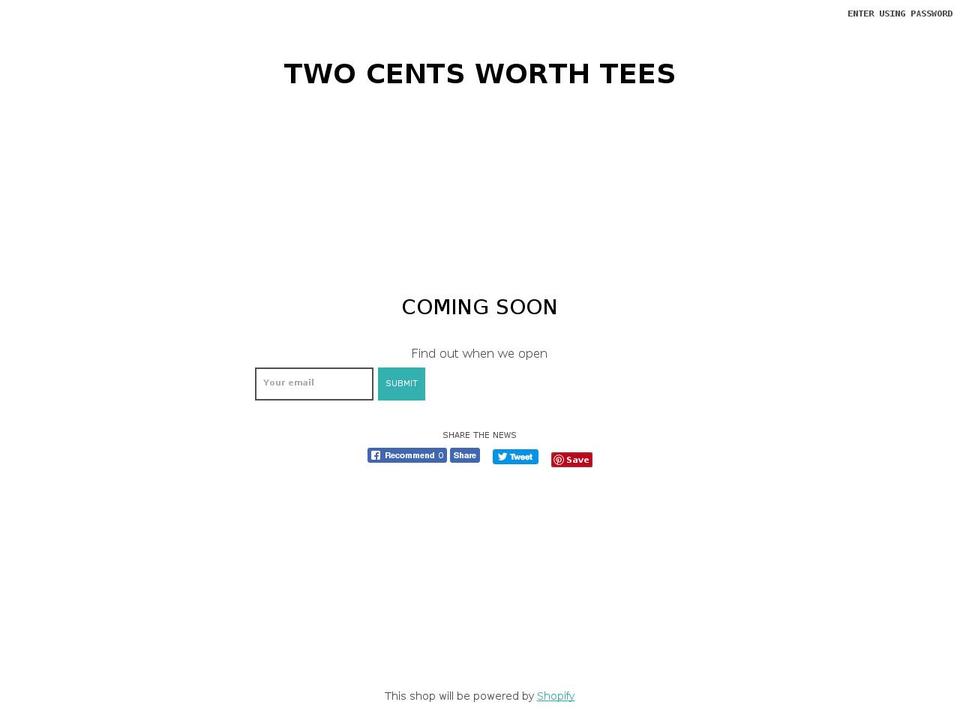twocentsworth.ca shopify website screenshot
