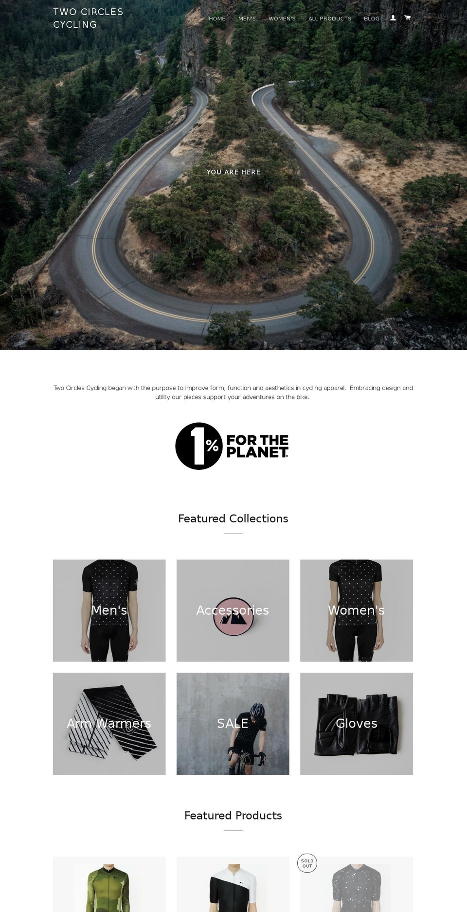 twocirclescycling.com shopify website screenshot