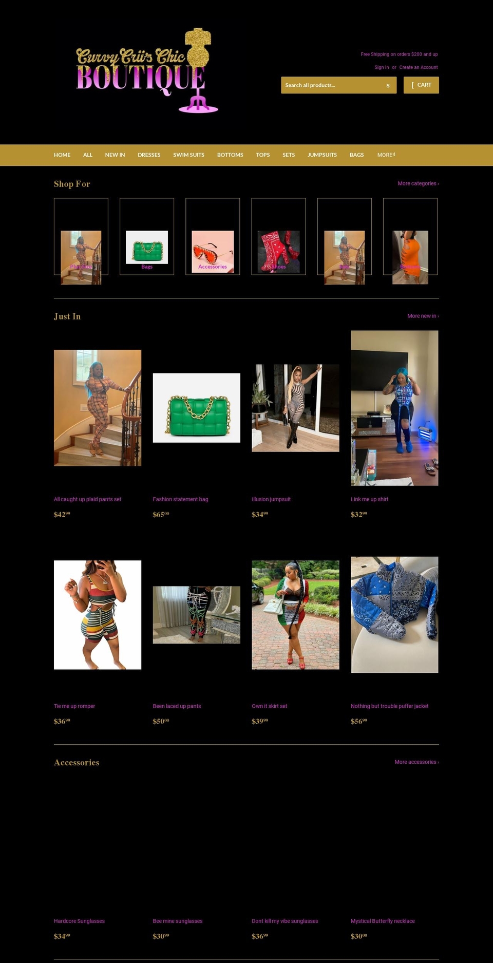 twocschicboutique.com — Shopify storefront screenshot