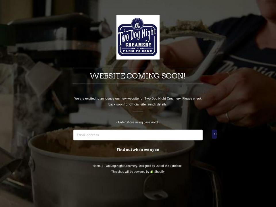twodognightcreamery.com — Shopify storefront screenshot