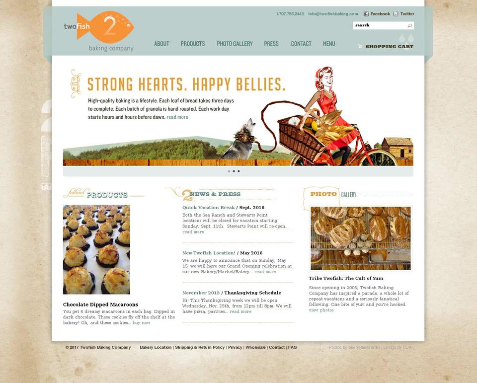 Origin Shopify theme site example twofishbakery.com