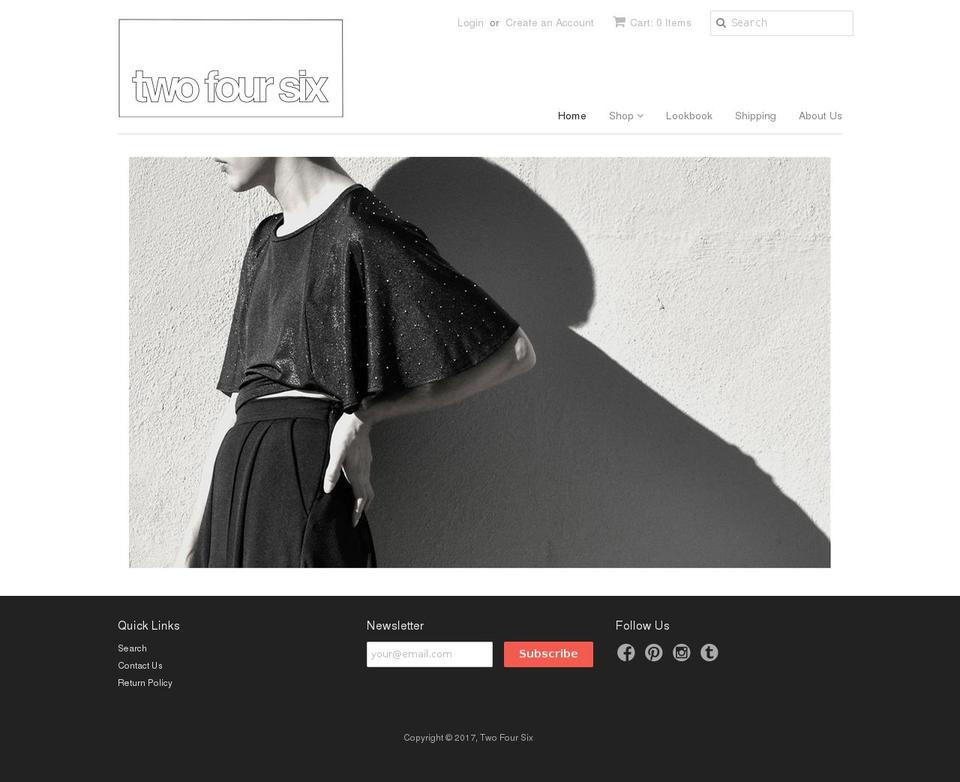 twofoursixstudio.com shopify website screenshot