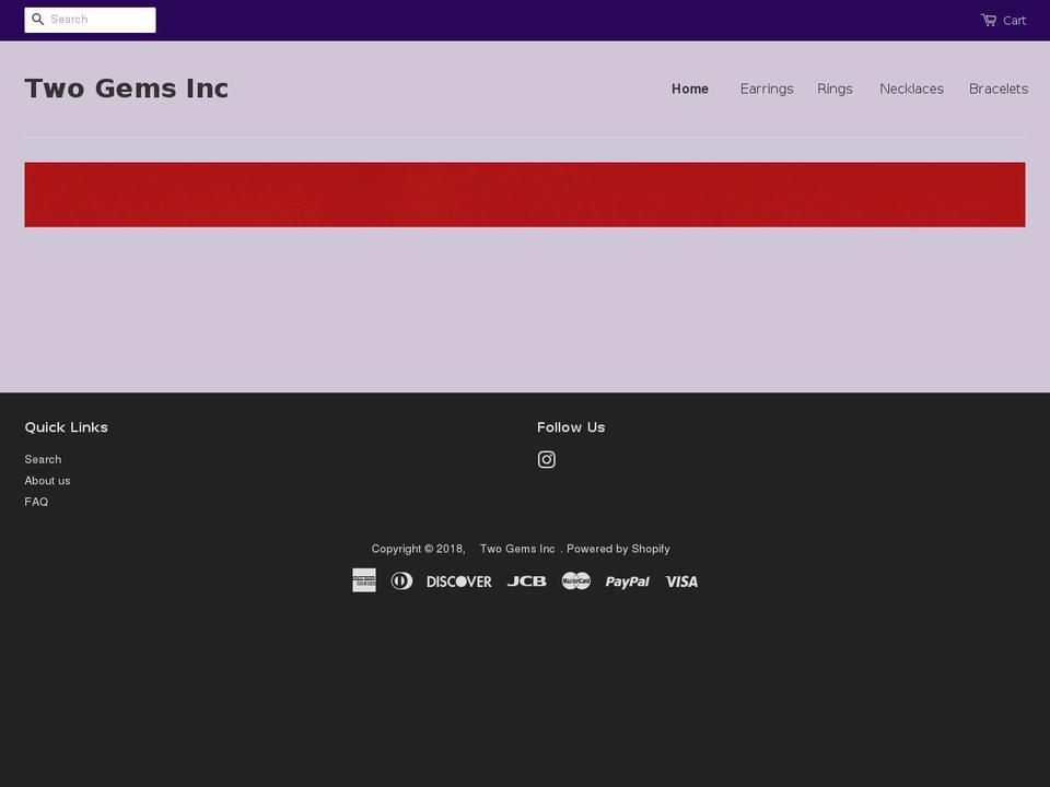 twogemsinc.com — Shopify storefront screenshot