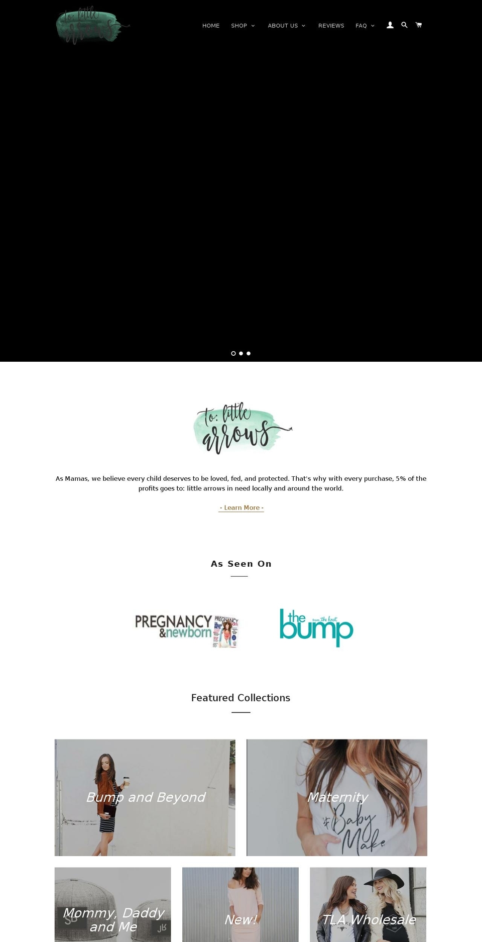 twolittlearrows.com — Shopify storefront screenshot