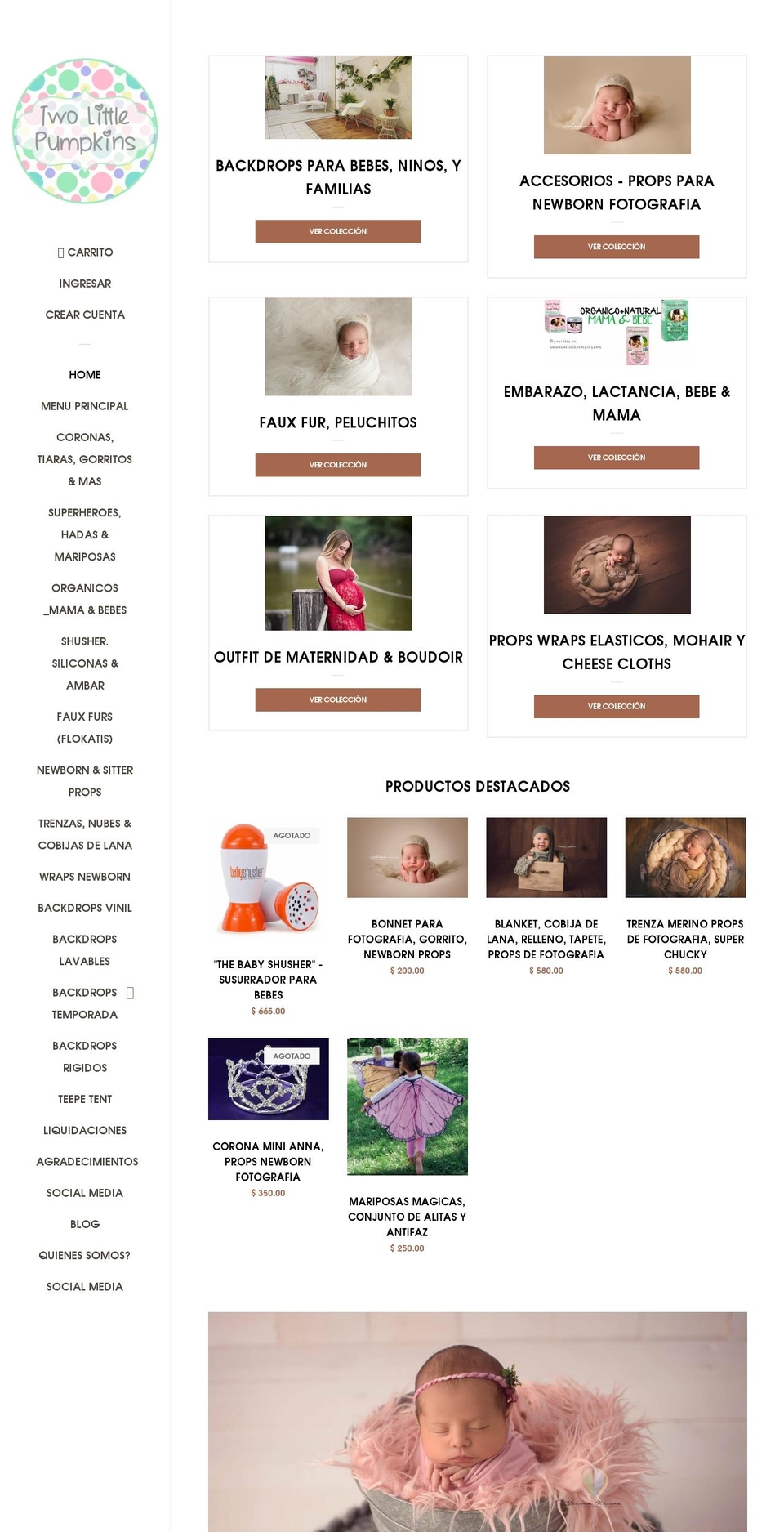 twolittlepumpkins.shop shopify website screenshot