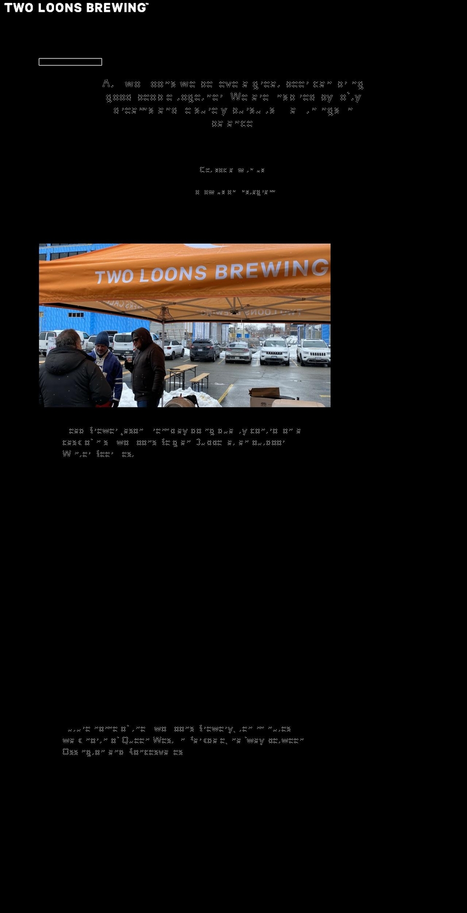 twoloonsbrewing.com shopify website screenshot
