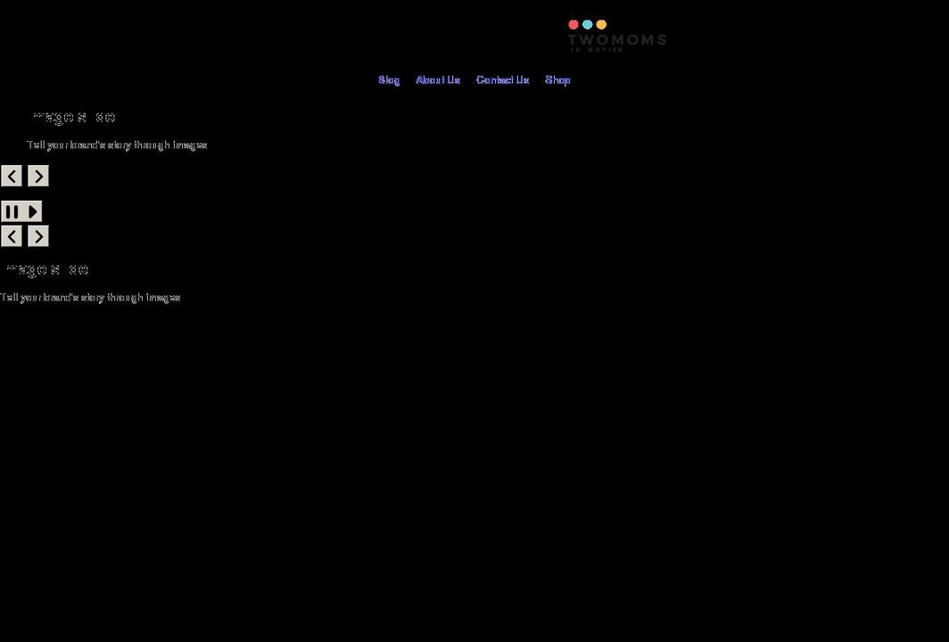 twomomsinmotion.com shopify website screenshot