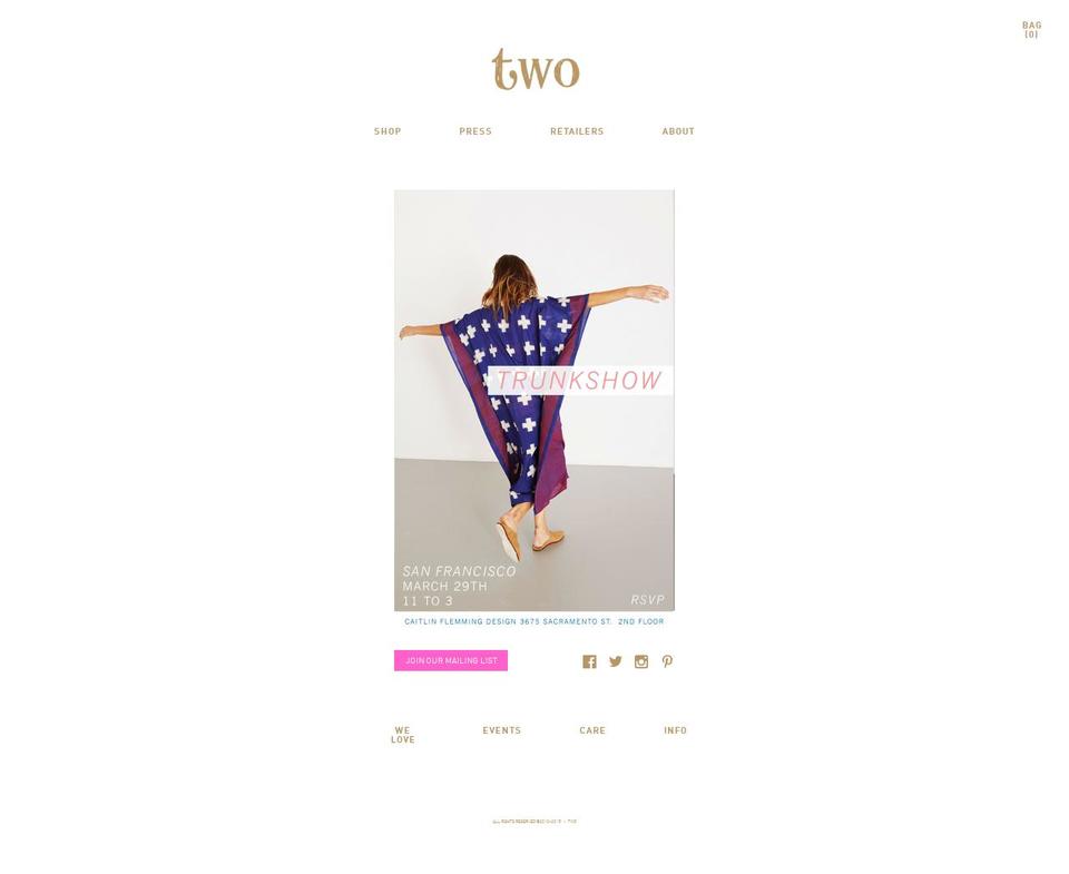 twonewyork.com shopify website screenshot
