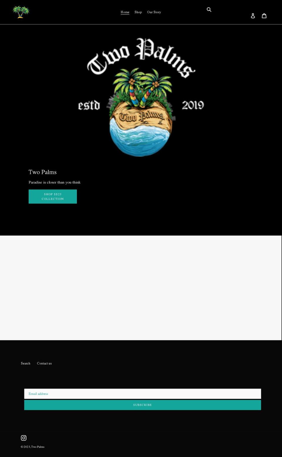 twopalmsca.com shopify website screenshot