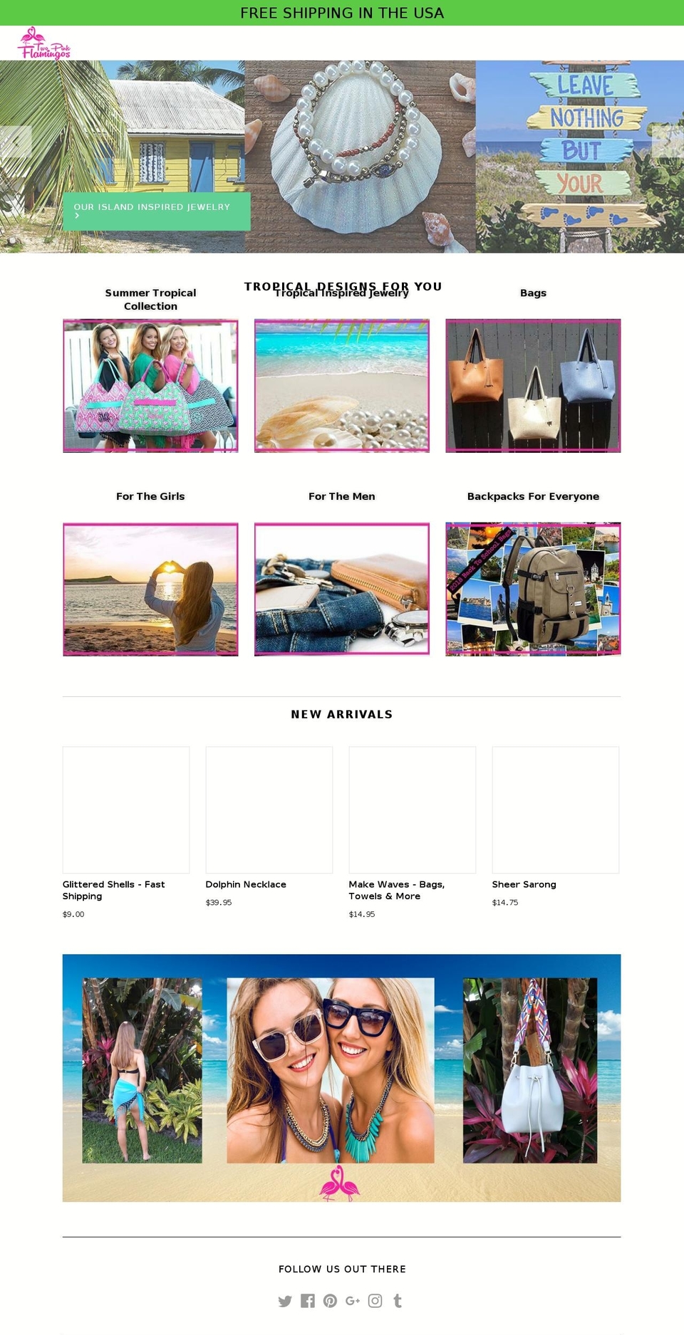 Copy of Atlantic Shopify theme site example twopinkflamingos.com