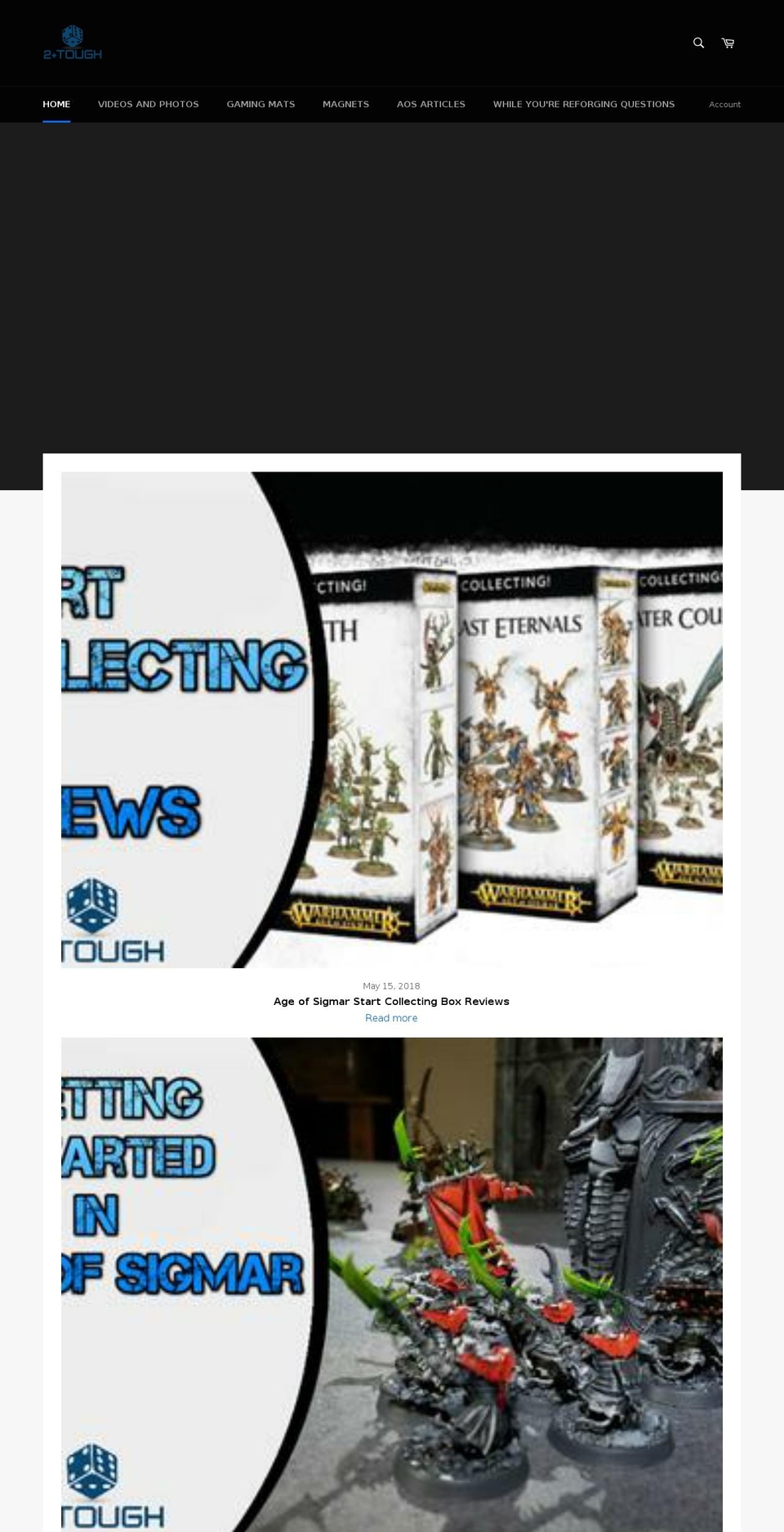twoplustough.com — Shopify storefront screenshot