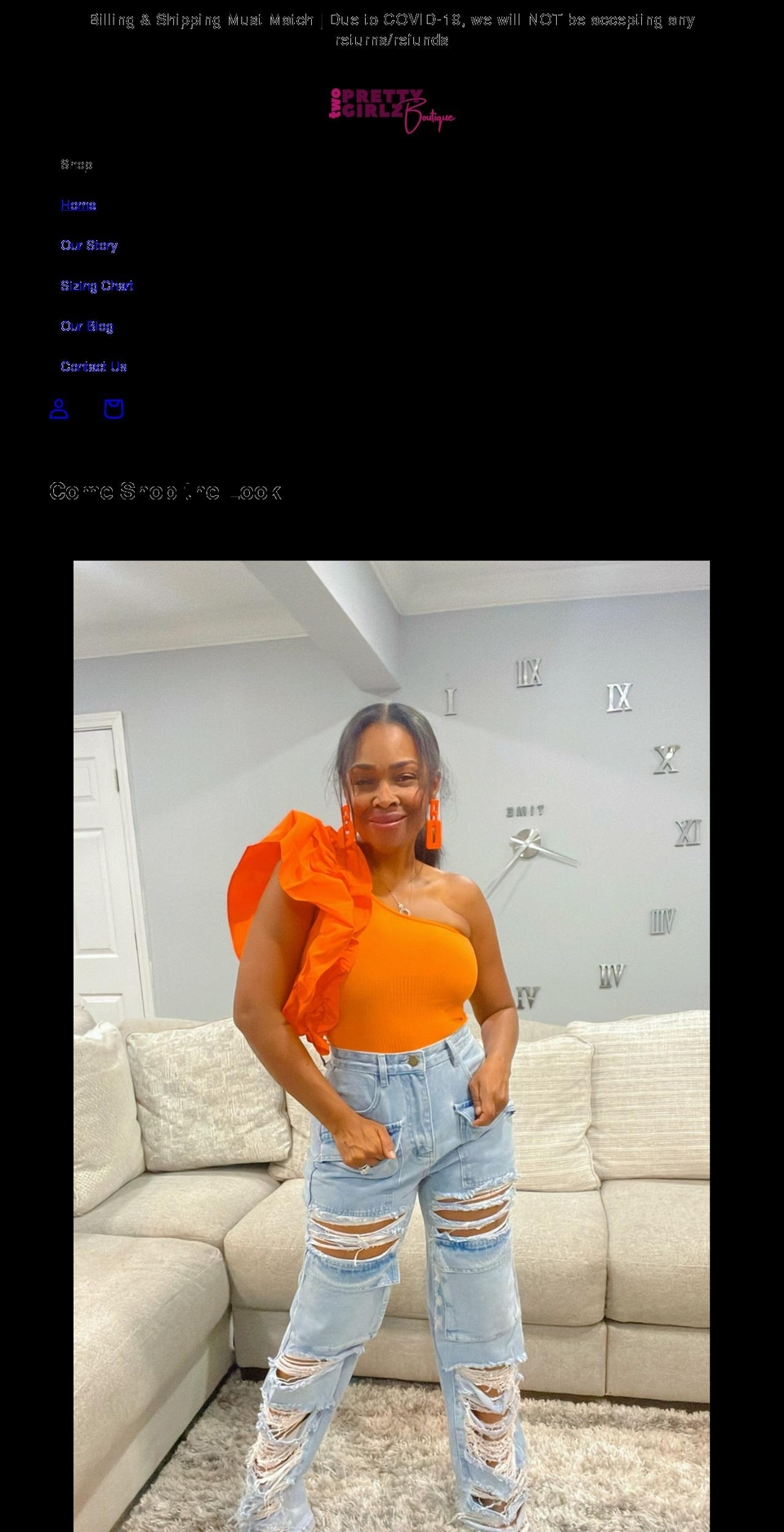 twoprettygirlz.com shopify website screenshot