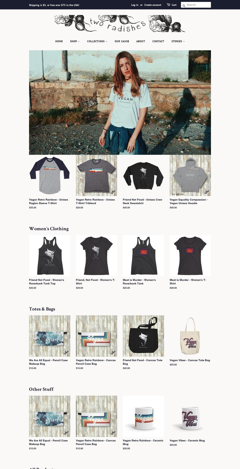 tworadishes.com — Shopify storefront screenshot