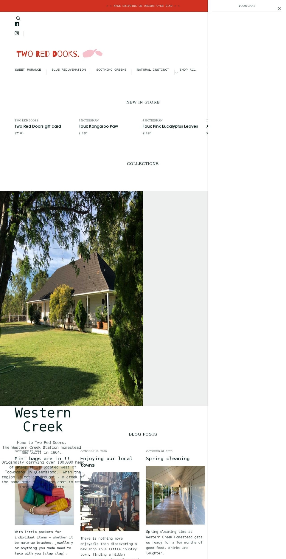 tworeddoors.com.au shopify website screenshot