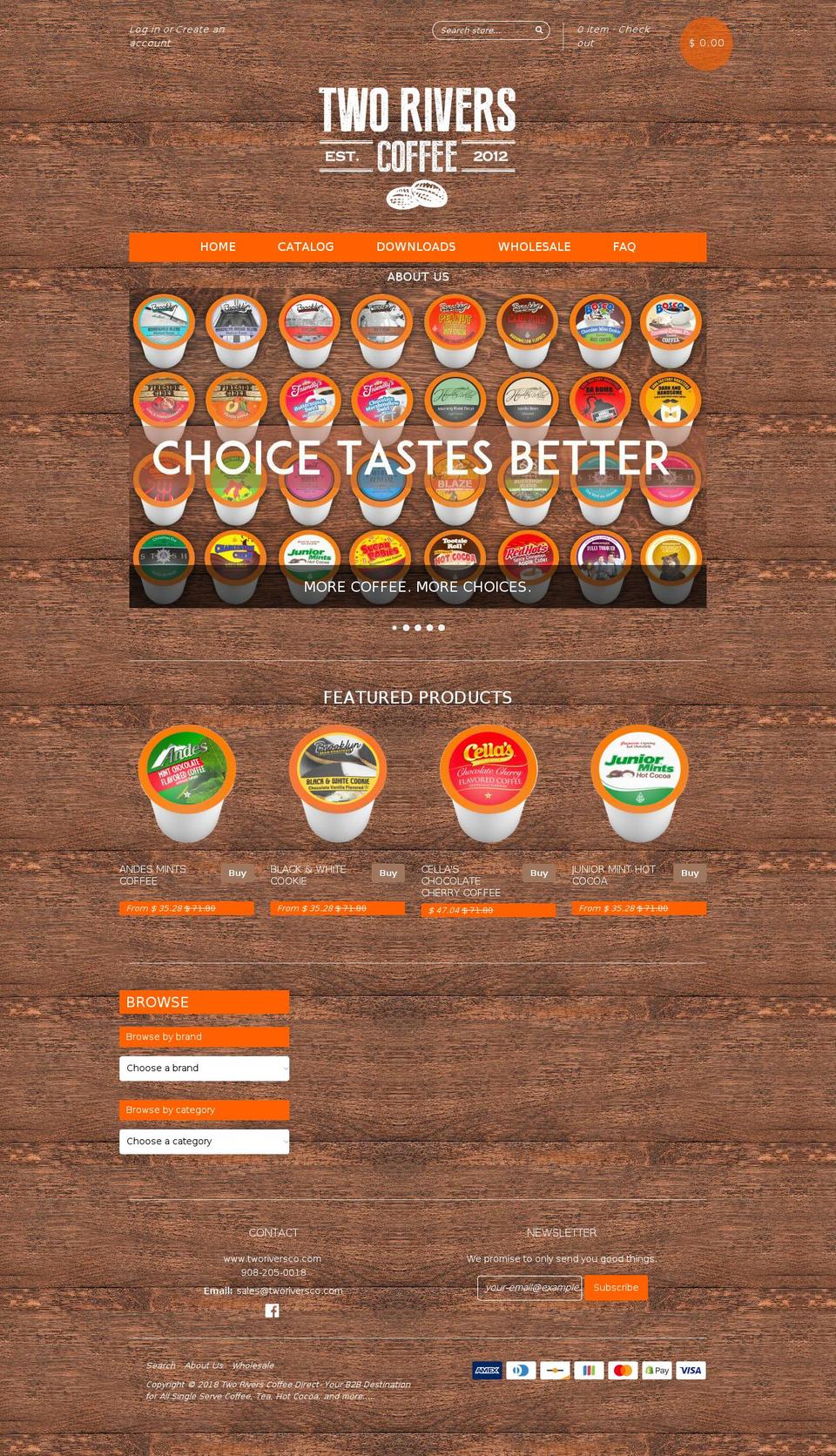 tworiversdirect.com shopify website screenshot